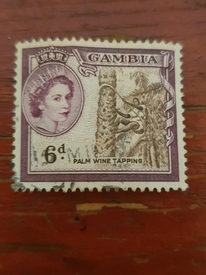 Γραμματόσημο Gambia 6d 1953 μεταχειρισμένο, fine used
