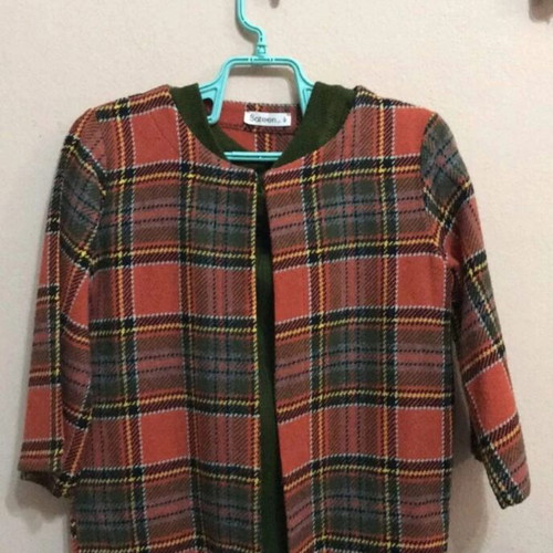 Off-Shoulder Sweater and Plaid Cardigan Set size S like new