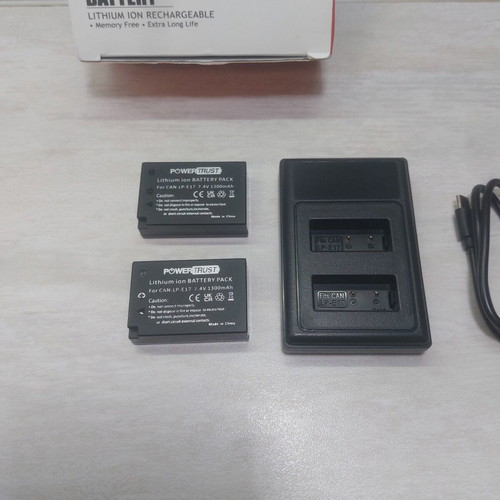 PowerTrust LP-E17 Battery and Dual USB Charger Kit for Canon EOS