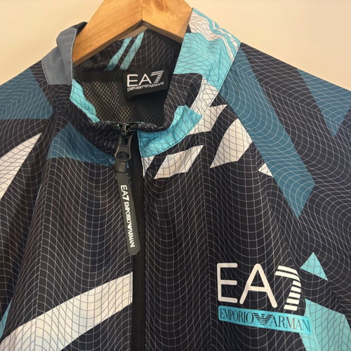 Emporio Armani tracksuit size M like new, black and turquoise