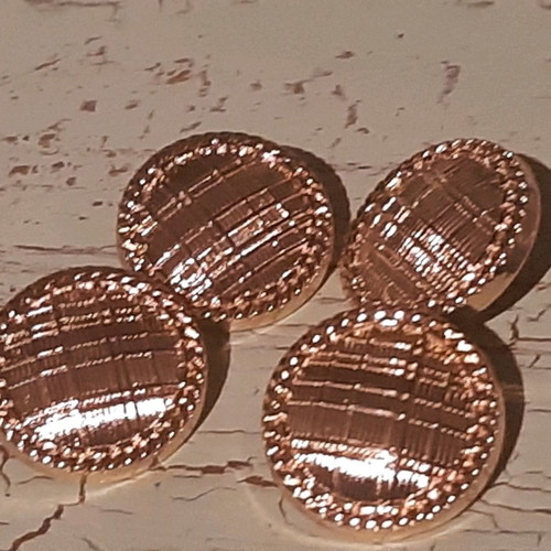 Metal buttons new, pack of 5 pieces
