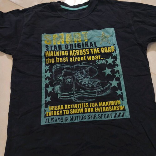 Cotton t-shirts used, pack of 3, size M, black and green