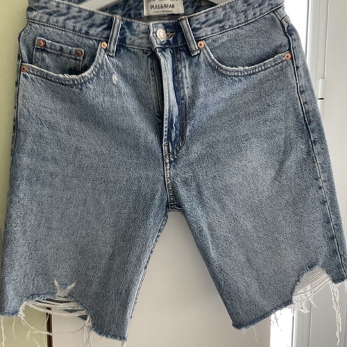 Pull & Bear men's denim bermuda shorts, blue, size S