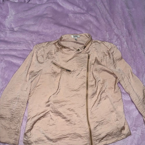 Bershka satin open pink jacket like new, size L