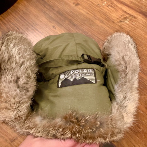 Children's multipurpose fur hat Lapin like new, brown