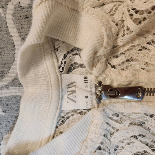 Bomber lace Zara no 6 jacket used, white