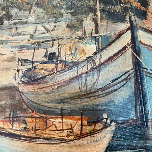 Landscape painting hand-painted used with artist signature 85.5x65