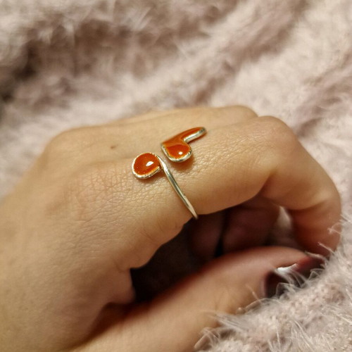 Heart ring with liquid glass new
