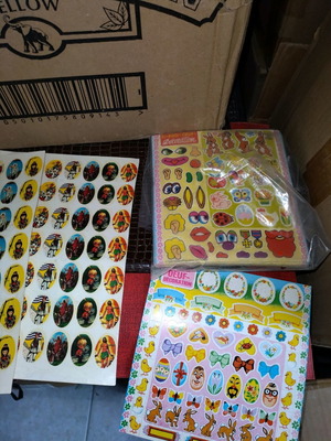Vintage stickers for eggs and Easter new