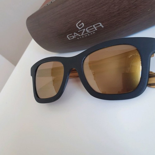 Sunglasses GAZER EYEWEAR BLACK-WENGE/GOLD MIRROR