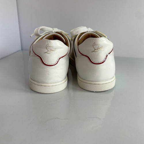 Christian Louboutin leather sneakers like new, size 38, white