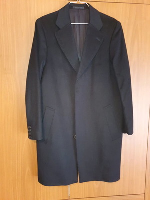 Wool men's coat black in excellent condition size M