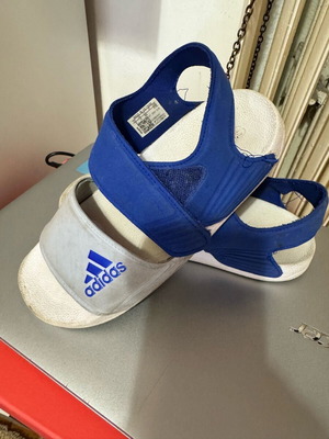 Adidas sandals size 35 like new, grey and blue