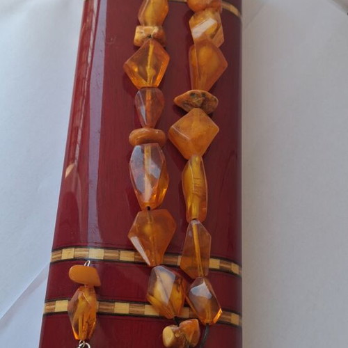 Amber Worry Beads like new, transparent, large proportional beads