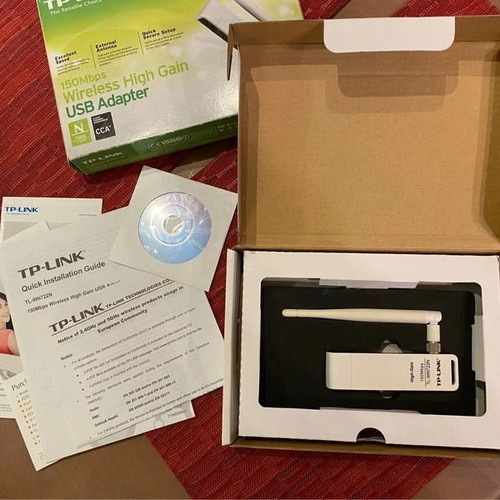Tp-Link TL-WN722N Network Adapter USB used, Wi-Fi 150 Mbps