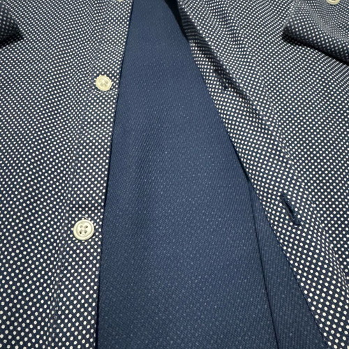 Zara Man Polka Dot Shirt XL like new, Navy Blue