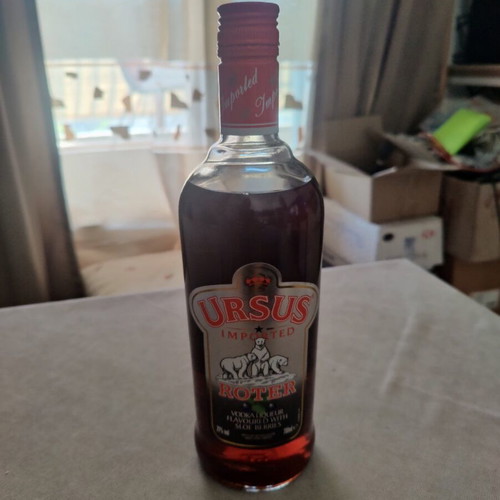 Ursus Red Vodka 70cl almost full, like new