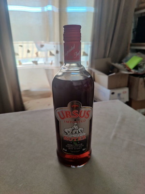 Ursus Red Vodka 70cl almost full, like new