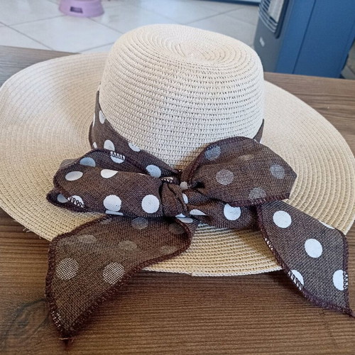 Straw hat like new, size 57