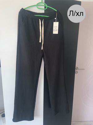 Women's pants new, black, sizes L/XL with elastic waist