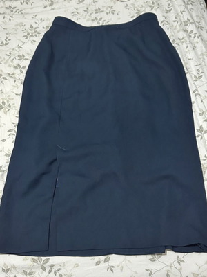 Blue midi skirt like new with zipper
