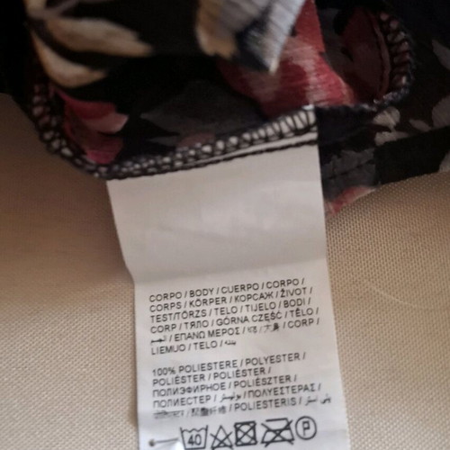 Ovs blouse like new, black with multicolor flowers, XXL