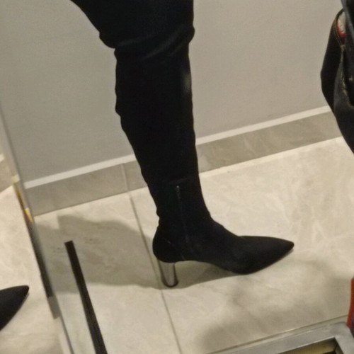 Zara sock boot used black size 42 heel 6-7 cm