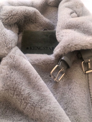 Kengstar jacket gray synthetic fur like new