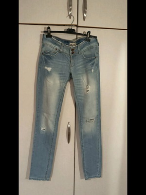 Bershka light blue faded jeans like new, size S