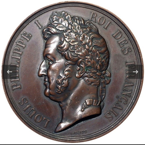 Louis Philippe France Medal used with King's Profile 1830-1848
