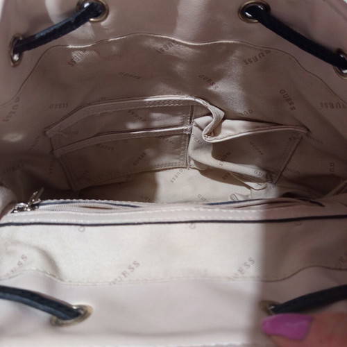 Guess backpack used, beige and black