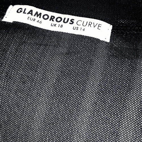Glamorous UK black evening dress XXL XL, elastic double layer, new