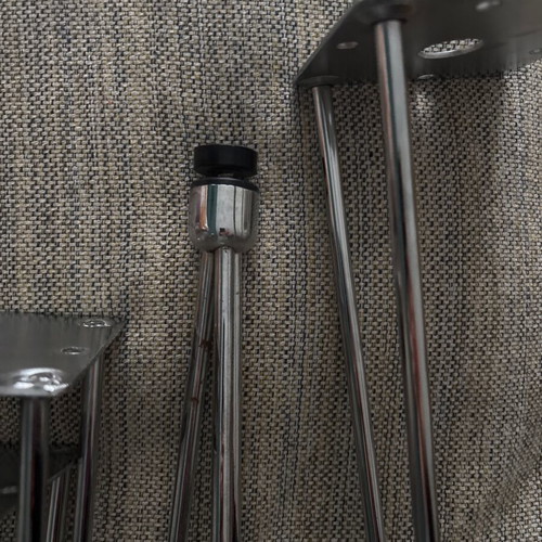 Table legs, metal silver color with adjustable foot, set of 4