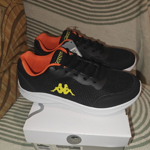 Kappa Logo Boldy Kid sneakers new, black with yellow details