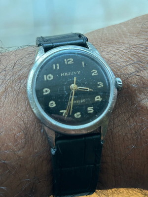 Vintage Majuvy wristwatch wind-up used, 1960s