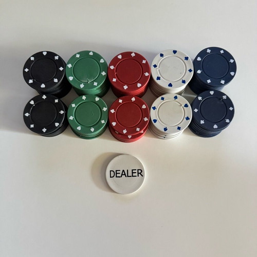 Poker chips like new, set of 90 pieces