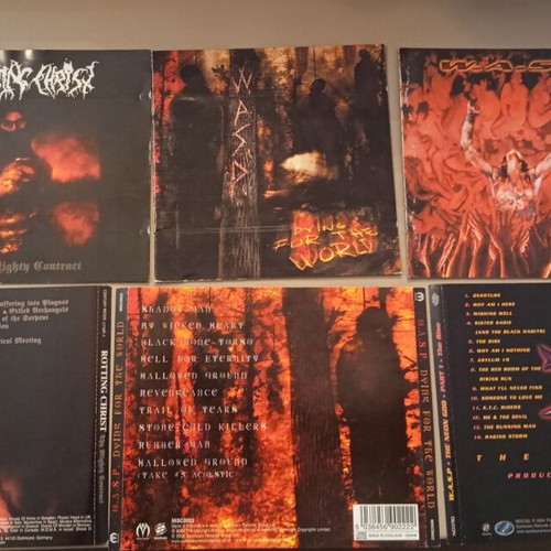 WASP/Rotting Christ Booklets used, The Neon God/Dying For The World/Thy Mighty Contract