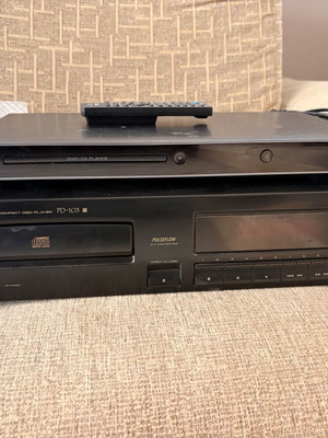 LG DVD player with remote and Pioneer PD-103 DVD player