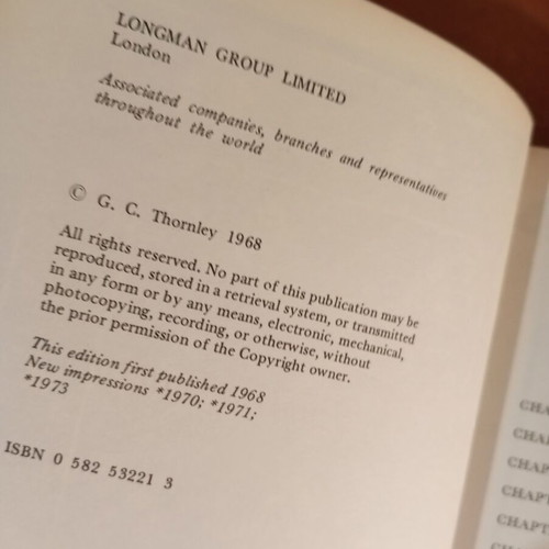 An Outline of English Literature by G.C. Thornley, Longman