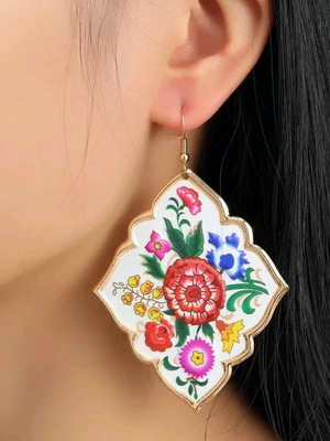 Σκουλαρίκια καινούργια άσπρα πολύχρωμα