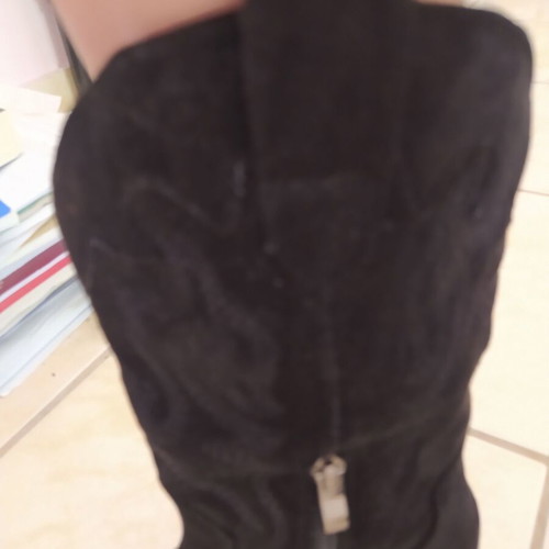 3/4 boots new black suede with embroidery size 37 Just Greece