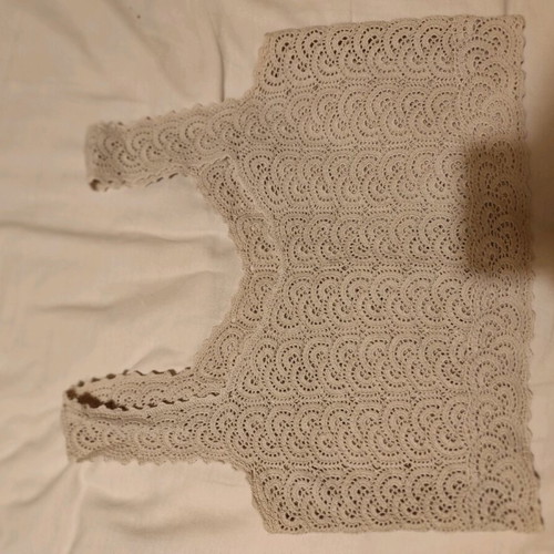 Handmade knitted tops new, pack of 4 white and cream