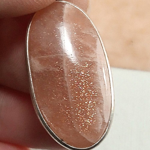 Sunstone silver pendant new