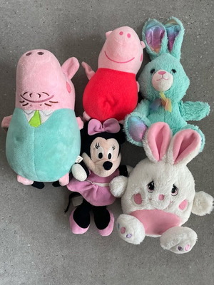 Stuffed animals like new, set of 5 pieces for girls