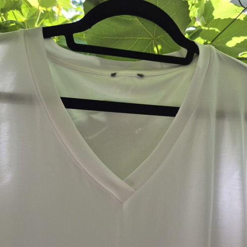 Short-Sleeve Blouse white, like new, size XXL