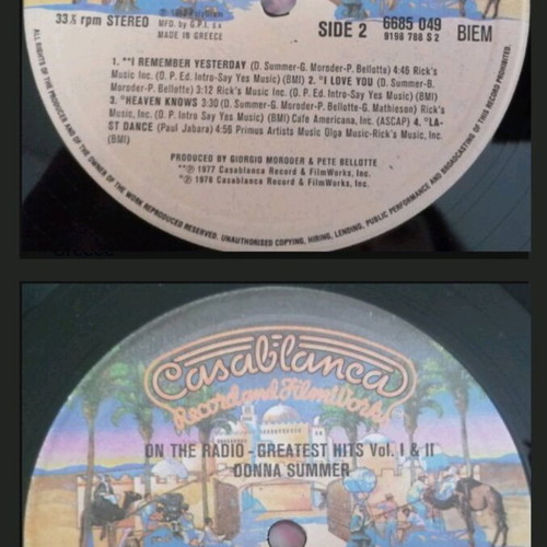 Donna Summer On The Radio Greatest Hits Volumes I & II vinyl 2x LP used