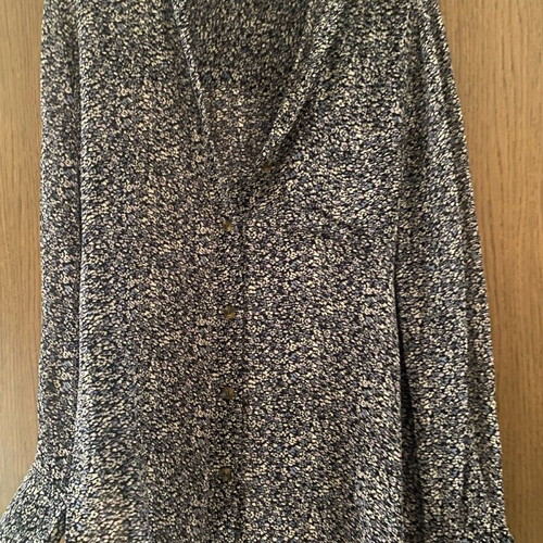 GANNI shirt semi-sheer floral size 36 like new, blue