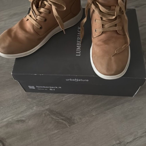 Lumberjack men's leather boots like new, size 41, beige orange