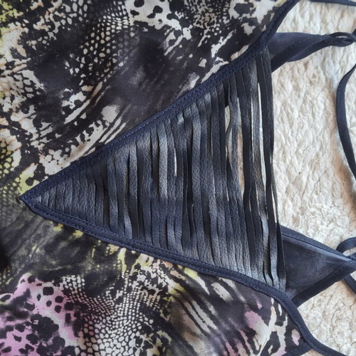Bershka mini dress animal print, adjustable straps