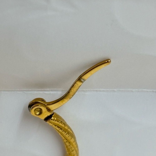 Iron golden rings with a twisted design.